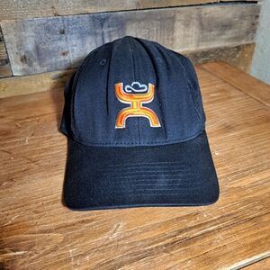 Hooey Men's Sterling Logo Embroidered Flex Fit Cap Orange and Black‎